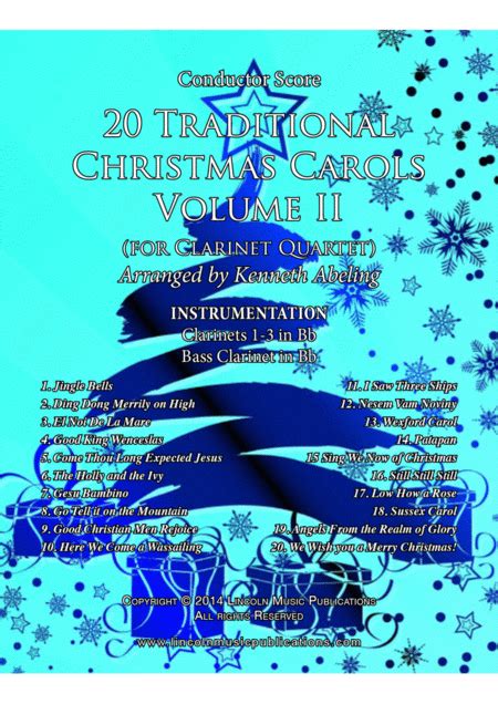  20 Traditional Christmas Carols Volume II (for Clarinet Quartet) by Various